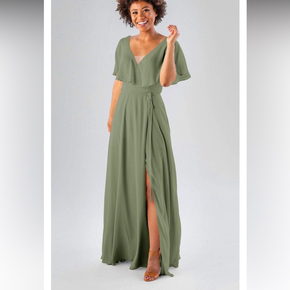 Kennedy Blue bridesmaid dress Courtney in color Moss. Size 8 UK/ 6 US